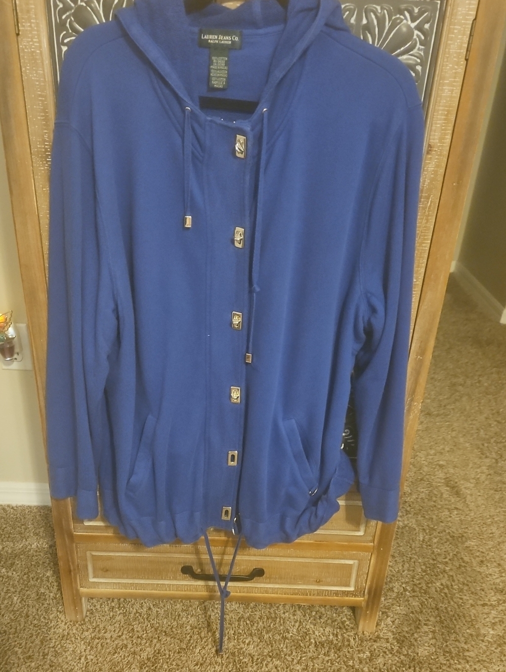 Ralph Lauren Royal Blue Hooded Bomber Jacket